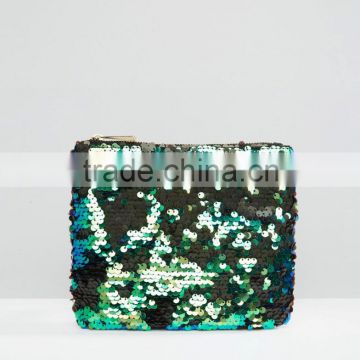 Sequin Zip Top Makeup Bag