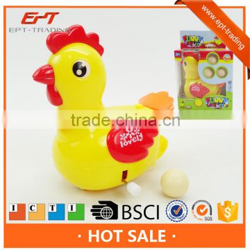 Funny wind up toy hen laying egg for kids