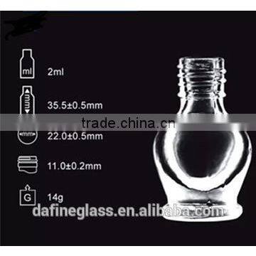 1.5-3ml transparent cosmetic glass nailpolish