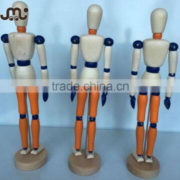 Hot sale painted cute wooden manikin,top quality polished wooden manikin doll