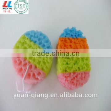 2015 hot sale eco-friendly colorful bath sponge