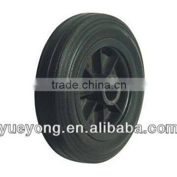 8 inch solid rubber wheel/plastic rim solid wheel for trolley