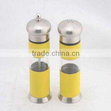stainless steel salt and pepper mill set