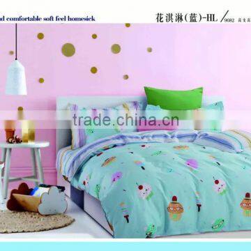 Luxury Green and Pink Duvet Cover Spring Blossom Leaves and Flowers Print 3 Piece Cotton Sateen 300tc Bedding Set Queen Full Siz