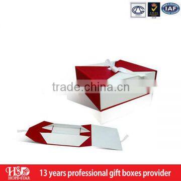2015OEM Hot Selling Folding Paper Gift Box,Small Foldable Boxes With Handle for Shopping photo-1