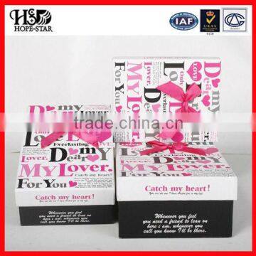 2015 Factory price sweet gift box, valentine's shoe box