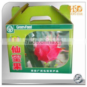 Simple Paper Box Hand-held Green Box for Packing Fruit photo-2