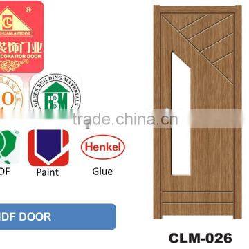 mdf pvc huge Glass door for Indonesia