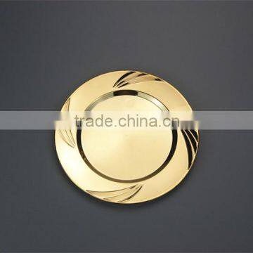 6"Plastic Disposable Gold Dinner Plate