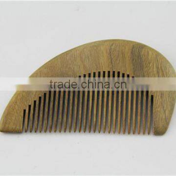 Round Shape Wooden Beard Hair Comb photo-4
