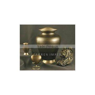 Glenwood Antique Rustic 10" Solid Brass Cremation Urn