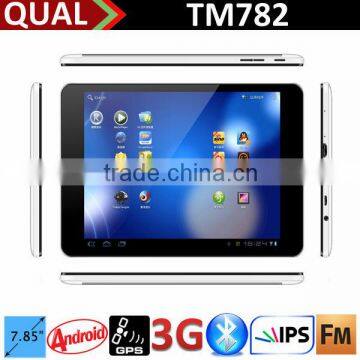 7.85 inch dual core 3g tablet with voice MTK8312 WCDMA 3G phone call Bluetooth GPS FM full function IPS Screen Android 4.4 Q