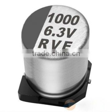 Design Best Selling SMD Aluminum Electrolytic Capacitor for 1000 6.3V RVE