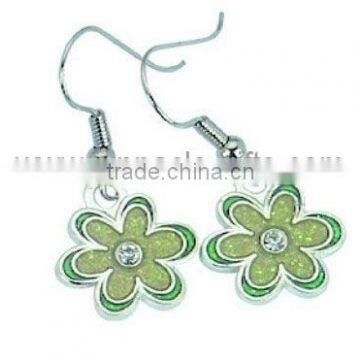charm metal crystal earring