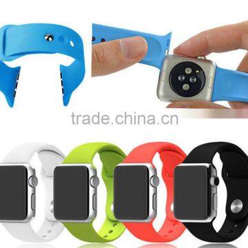 2016 Top Seller on  Sport Wristband for Apple Watch Silicon Band Strap with Connector for both 38MM and 42MM
