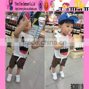 2015 Wholesale alibaba hot sale Cartoon Baby Set Summer New Arrived Casual Import Baby Clothes China