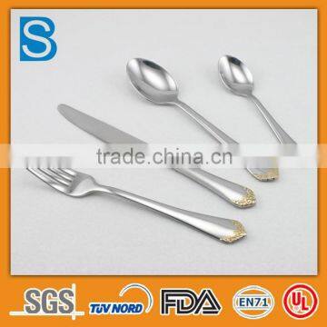 Gold flatware set