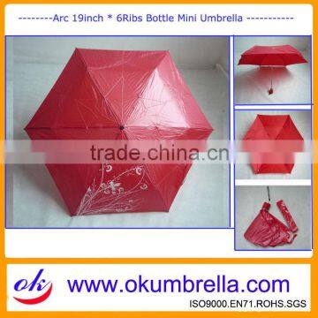 19"x6k bottle umbrellas from the rain