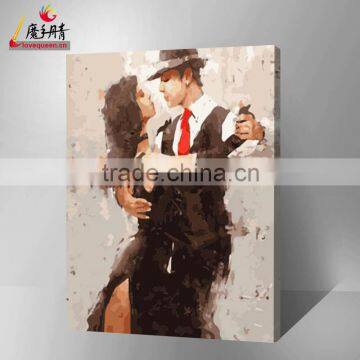 Wall hanging painting and famous sexy dance gril diy oil painting by numbers on canvas for decor home in china yiwu factory