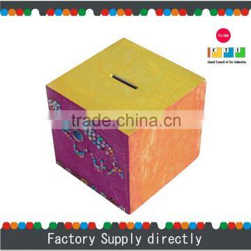 Hotsale Natural Color Novelty Wooden Children Money Saving Boxes