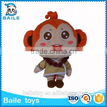 Fashion custom design plush monkey toy manufacturer