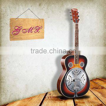 Handmade Square Neck Sunburst Acoustic Resonator Guitar