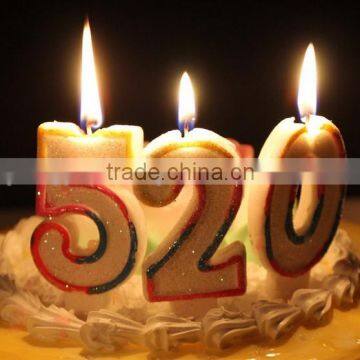 Wholesale high quality number shape flameless birthday cake candle