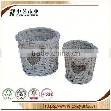 Good quality and new style china factory christmas gift wicker basket no handles