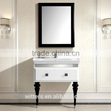 WTS8522V 40'' Modern Home Furniture Floor Mounted White Color Wood Bathroom Vanity Cabinets photo-5