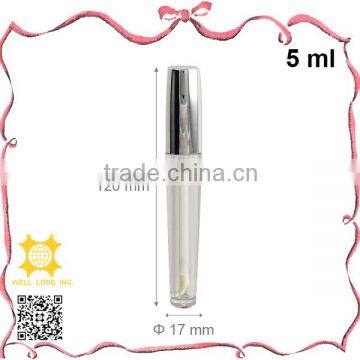 5ml simple type silver screen printing cap empty lip gloss