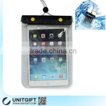 2015 Factory sell mobile phone pvc waterproof bag for ipad, for mini ipad waterproof bag