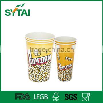 custom printed disposable paper popcorn buckets