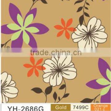 YH-2686 Embossed Tablecloth With Non-woven/fannel Backing (golden/silver Grounding) photo-4