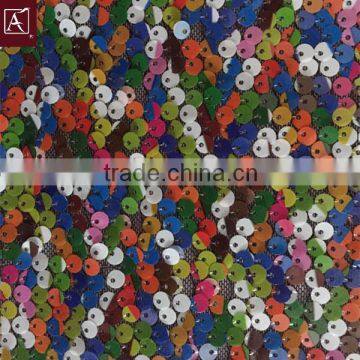 New Multi Sequins Colourful Embroidery Fabric 100% Nylon