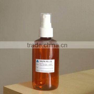 Pharmaceutical Usage Amber Plastic 100ml PET Bottle with fine spray pump