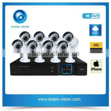 cheap 8 channel 720p / 1080p hotel security equipment , ip camera kit