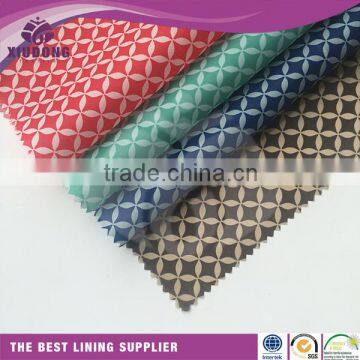 polyester printed taffeta lining cloth, printed in the surface material, taffeta lining fabric