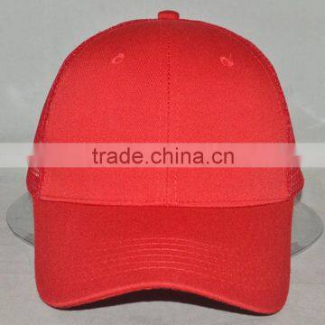 Guangzhou hat factory professional custom 100% polyester fiber red caps