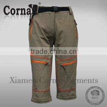 China factory supply zip-off sport summer sweat pants