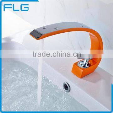 Single Handle Orange Bathroom Tap Basin Faucet photo-2