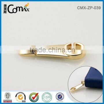 Electroplated Swivel Shiny Light Gold Custom Metal Zipper Puller photo-2
