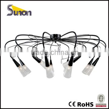 2014 paint black iron frame modren G9 bulb ceiling light