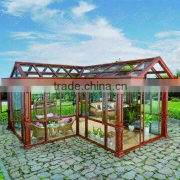 Aluminium frame Sunroom with triangle roof