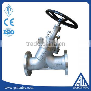 stainless steel Y type globe valve