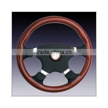 wooden steering wheel