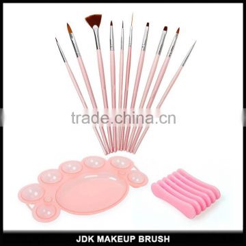 12 pcs Nail Art Beauty Design Nail brush set with palette