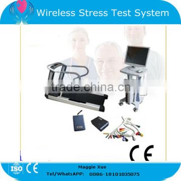 2015 Professional ECG Stress Test System PC Software Wireless for Cardiac Stress Exercise Optional Treadmill