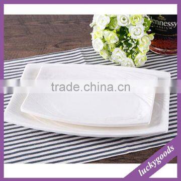 Cheap White Hotel Resin Oblong Dish Plate for Sale photo-4