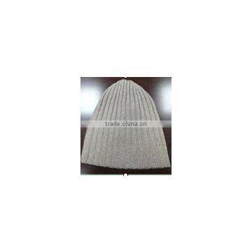 Wool/cashmere blended drop needle hat