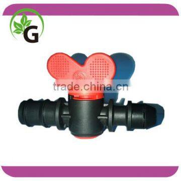 Irrigation Mini Plastic Ball Valve MNPT To 16mm Barbed